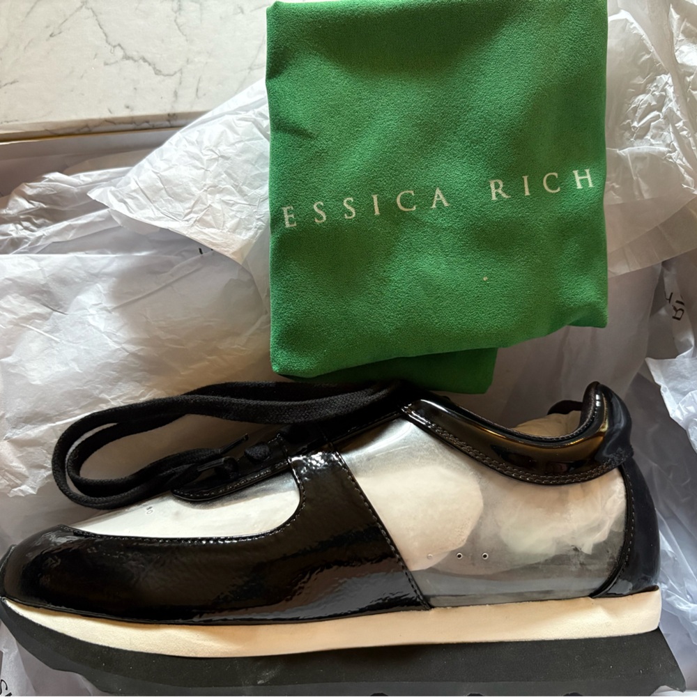 Jessica Rich Black and Clear Women's Sneakers